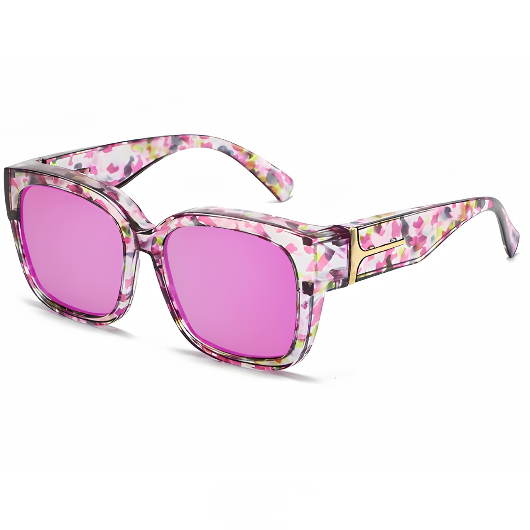 Men's Polarized FitOver Sunglasses with Round Cat-Eye Design