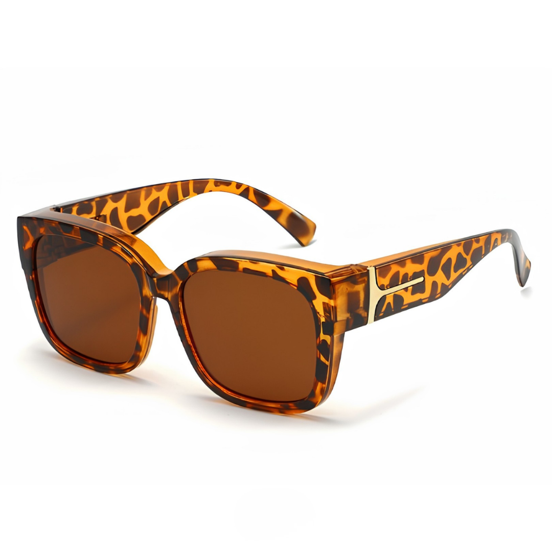 Men's Polarized FitOver Sunglasses with Round Cat-Eye Design