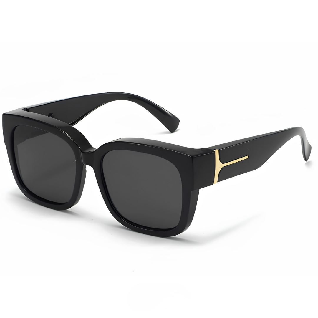 Men's Polarized FitOver Sunglasses with Round Cat-Eye Design