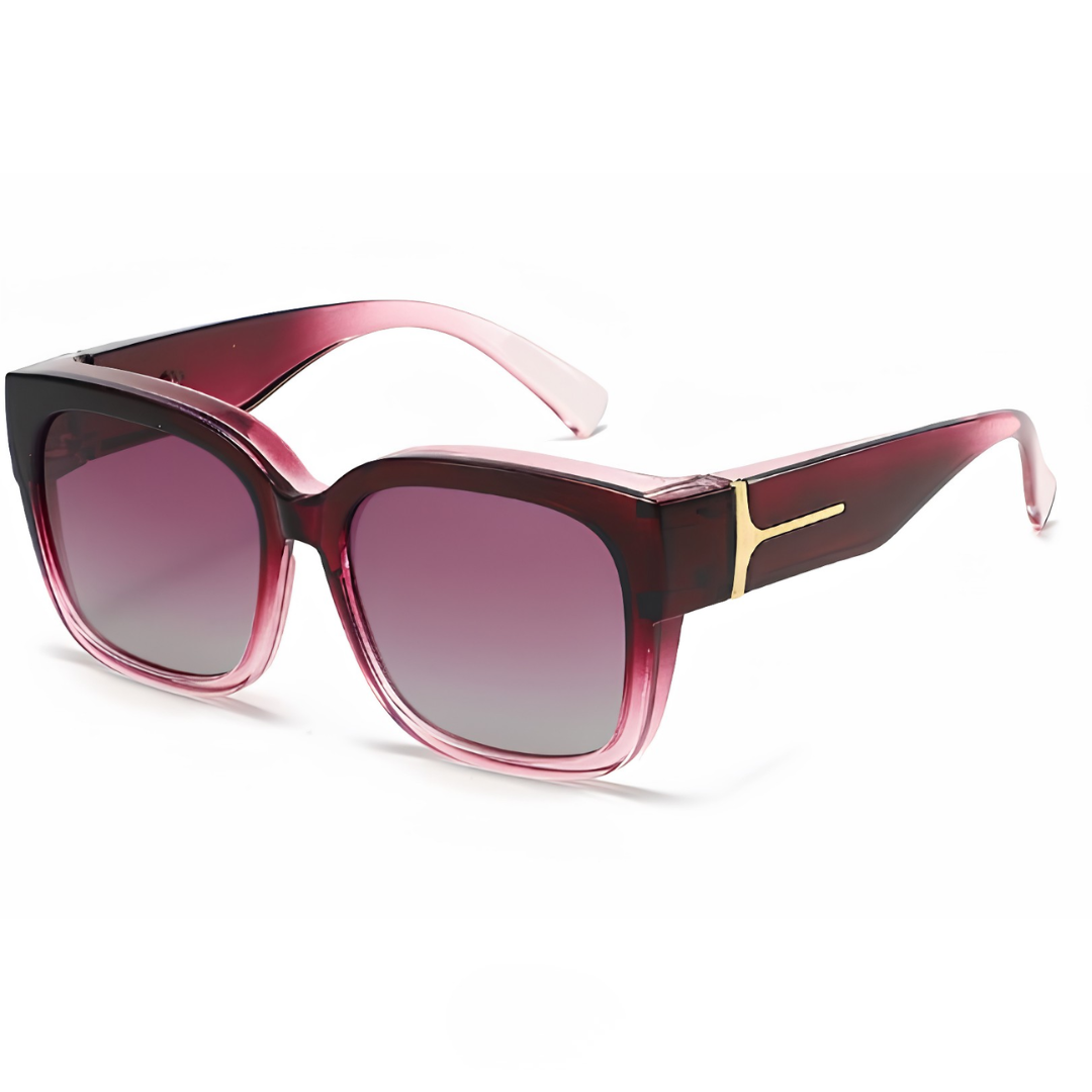 Men's Polarized FitOver Sunglasses with Round Cat-Eye Design
