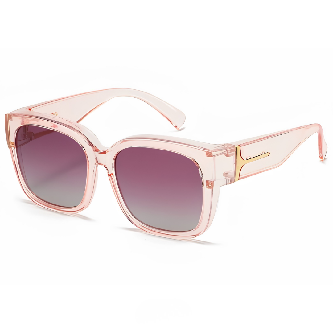 Men's Polarized FitOver Sunglasses with Round Cat-Eye Design