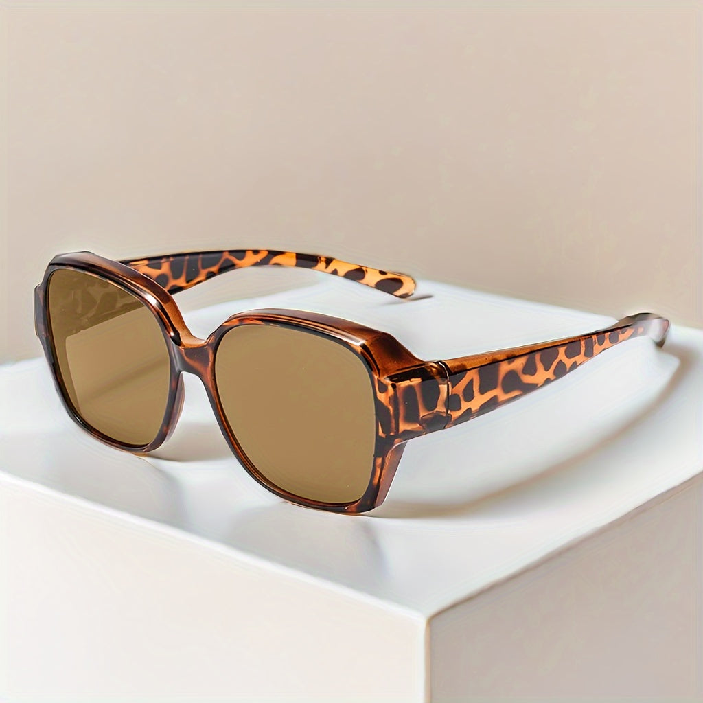 Men's Polarized Leopard Print Sunglasses