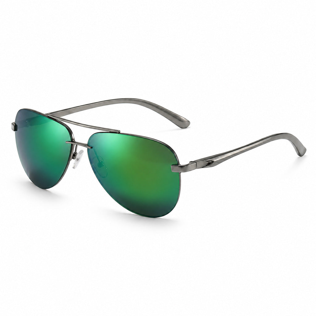 Men's Polarized Rimless Aviator Sunglasses