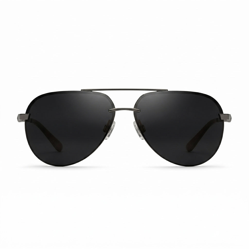 Men's Polarized Rimless Aviator Sunglasses