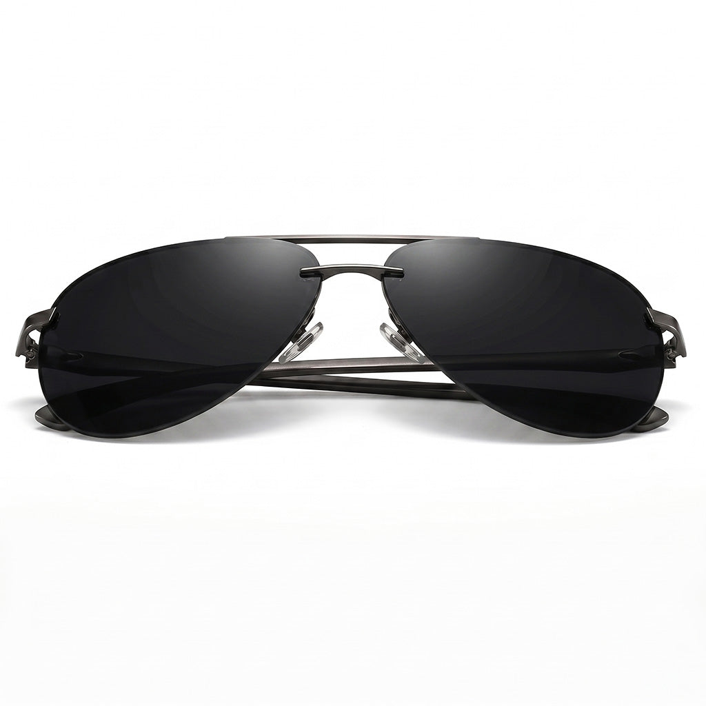 Men's Polarized Rimless Aviator Sunglasses