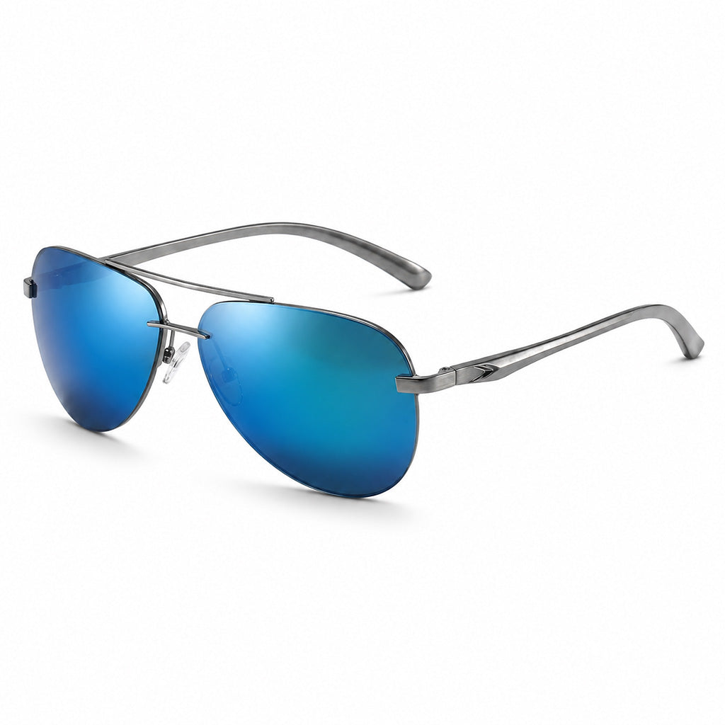 Men's Polarized Rimless Aviator Sunglasses