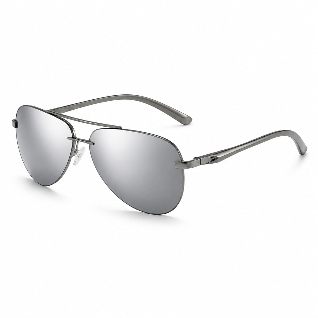 Men's Polarized Rimless Aviator Sunglasses