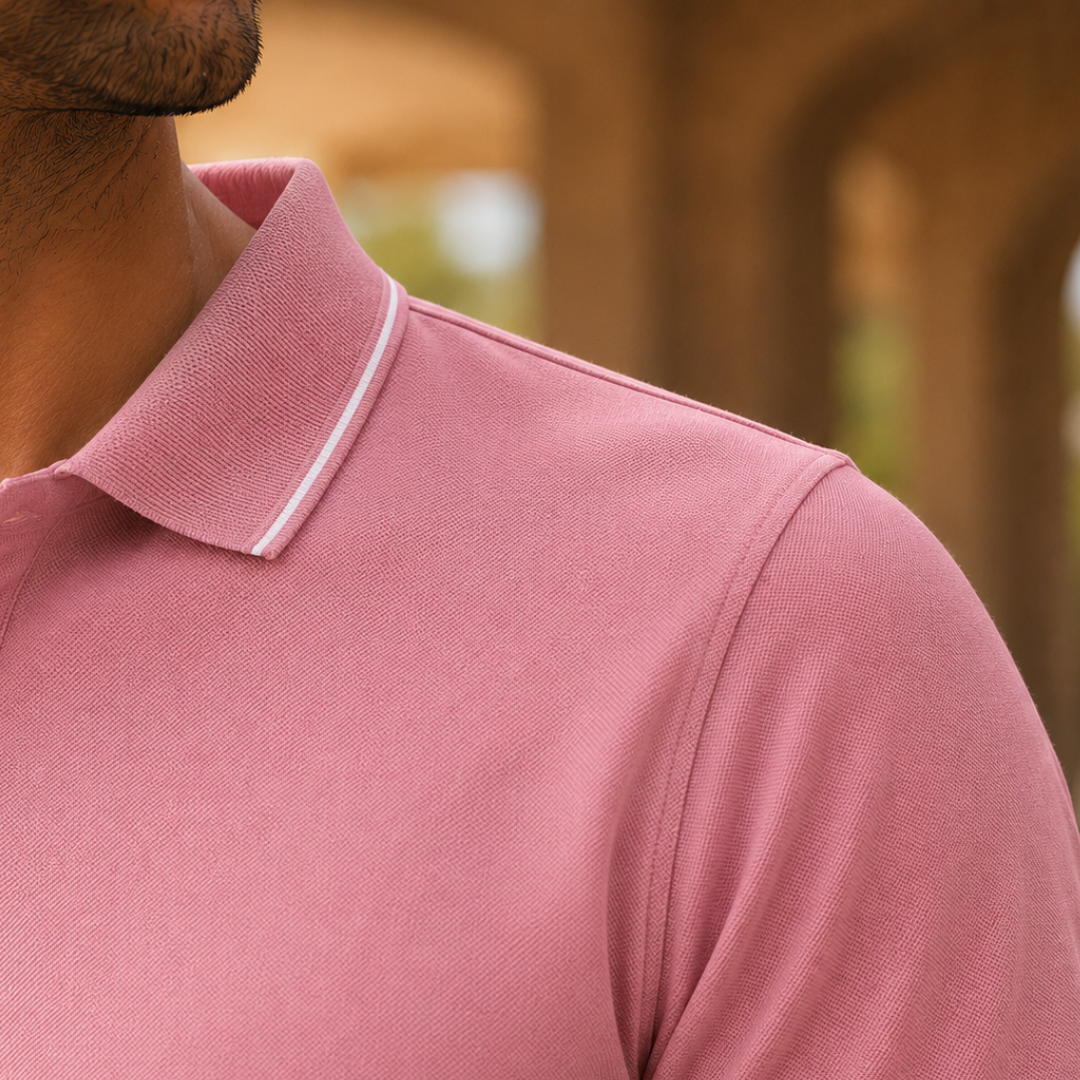 Men's Polished Cotton-Blend Polo Shirt