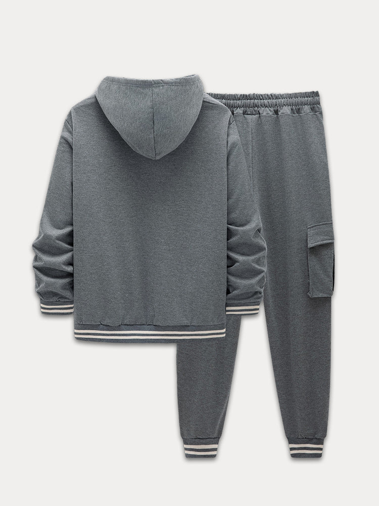 Men's Polyester Athletic Jacket and Pants Set