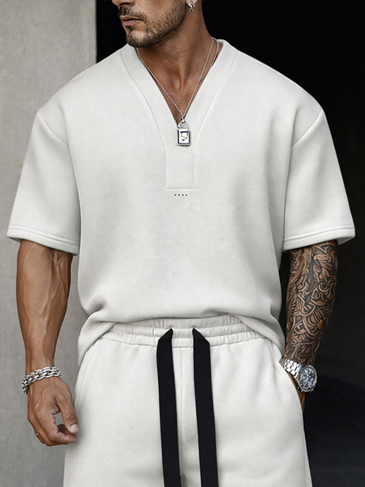 Men's Premium Athletic T-Shirt and Shorts Set