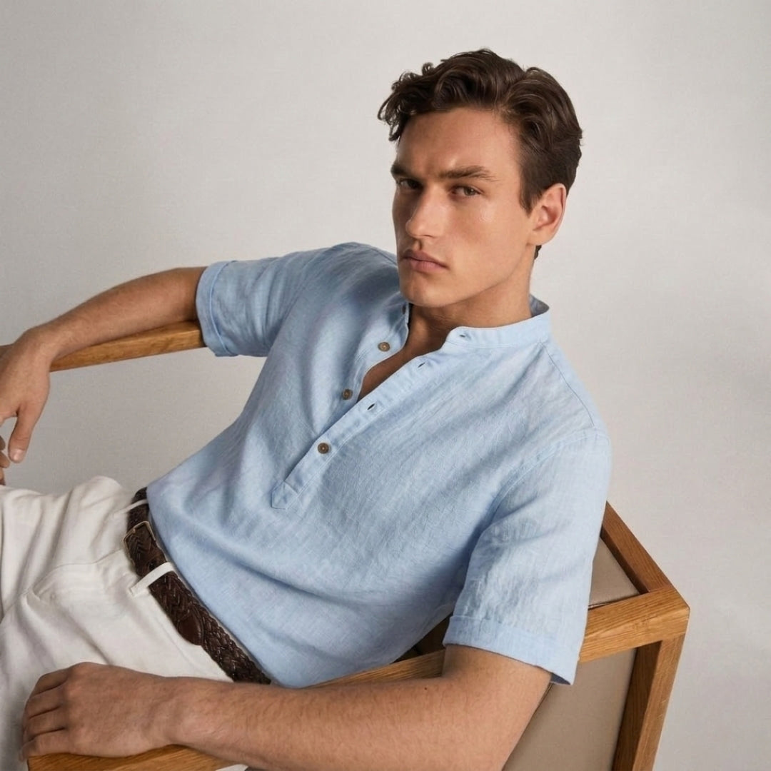 Men's Premium Linen Button-Down Shirt