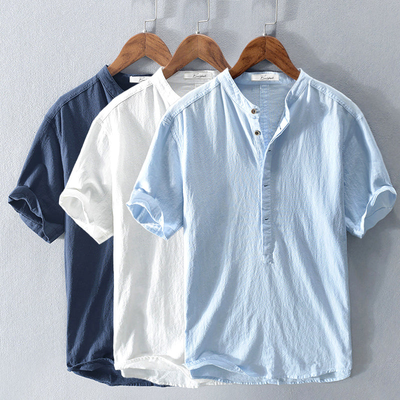 Men's Premium Linen Button-Down Shirt