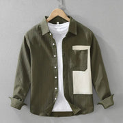 Men's Ribbed Corduroy Button-Down Shirt