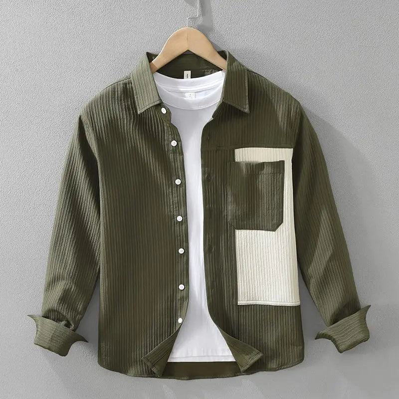 Men's Ribbed Corduroy Button-Down Shirt