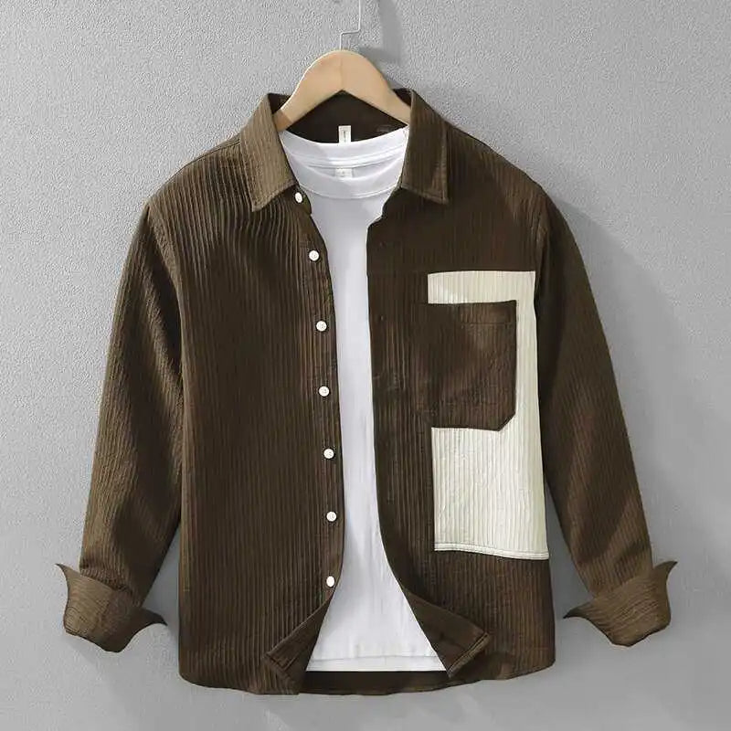 Men's Ribbed Corduroy Button-Down Shirt