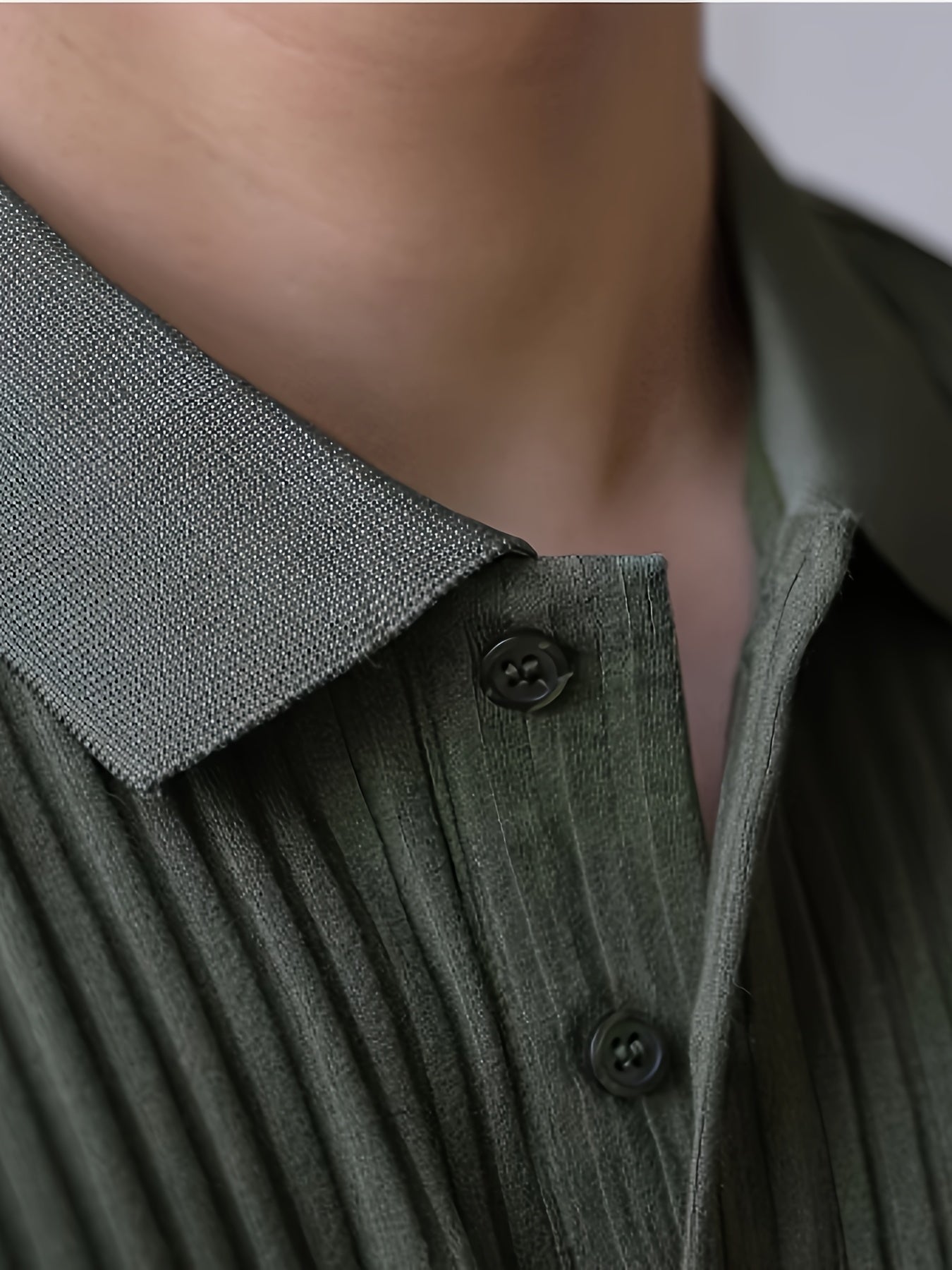 Men's Ribbed Knit Polo Shirt