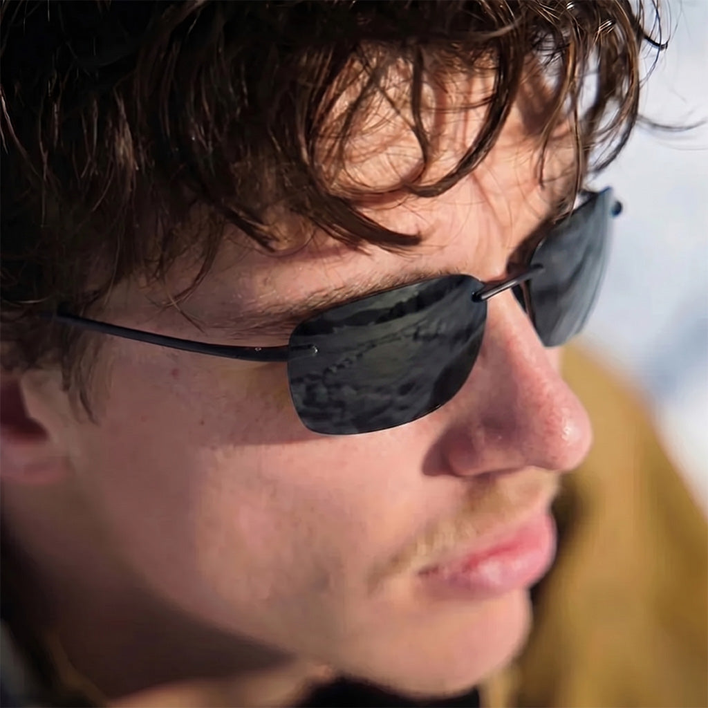 Men's Rimless Polarized Sunglasses for Outdoor Activities