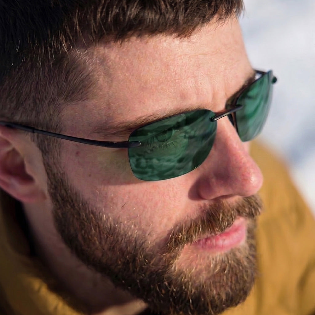 Men's Rimless Polarized Sunglasses for Outdoor Activities