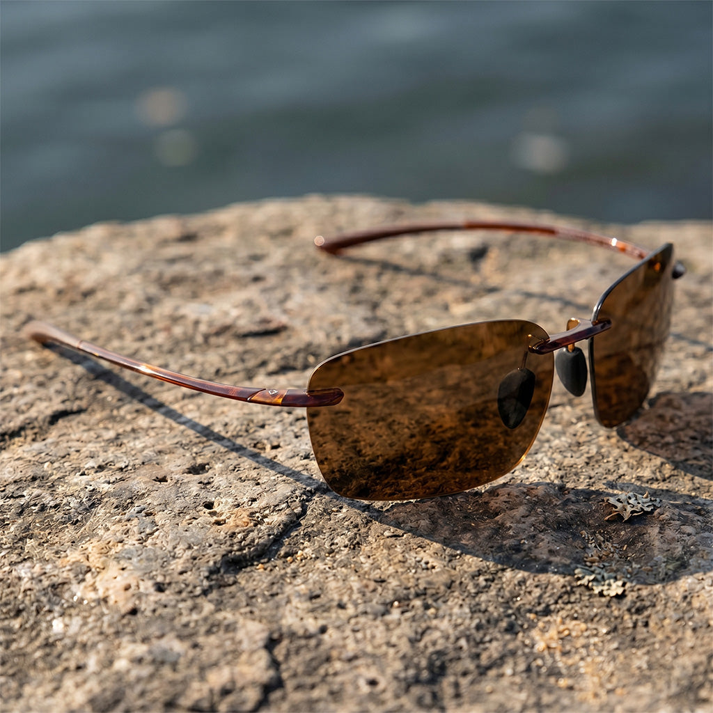 Men's Rimless Polarized Sunglasses for Outdoor Activities