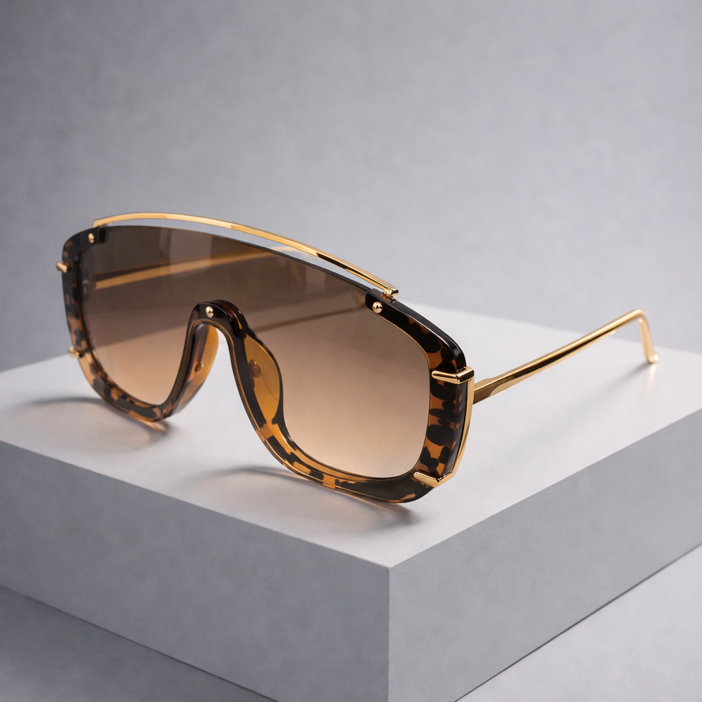 Men's Sculpted Design Sunglasses with UV Protection