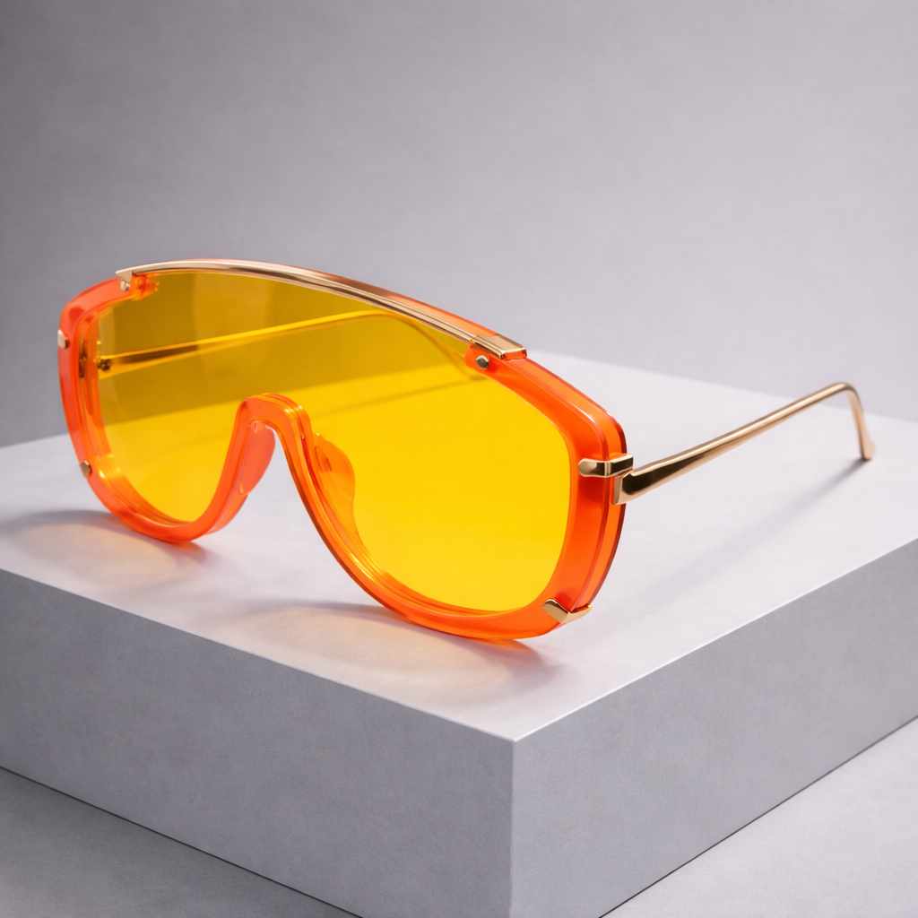 Men's Sculpted Design Sunglasses with UV Protection