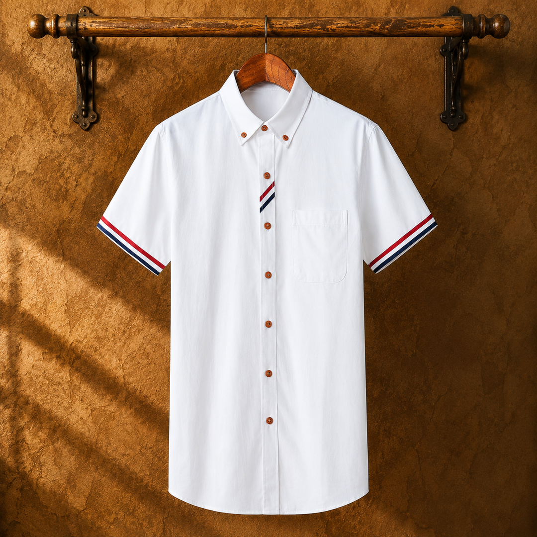 Men's Short Sleeve Button-Down Pocket Shirt