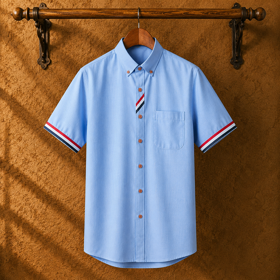 Men's Short Sleeve Button-Down Pocket Shirt