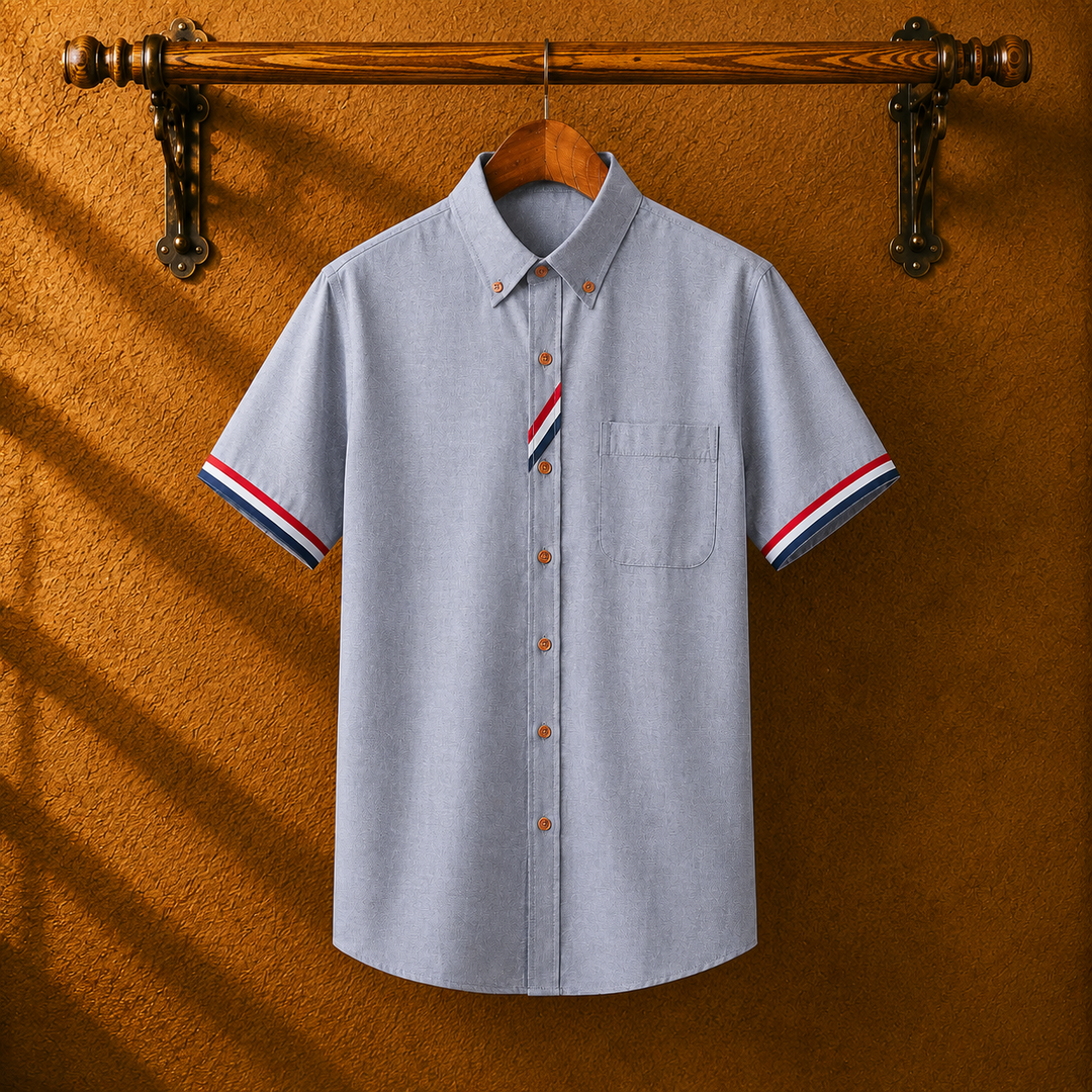 Men's Short Sleeve Button-Down Pocket Shirt