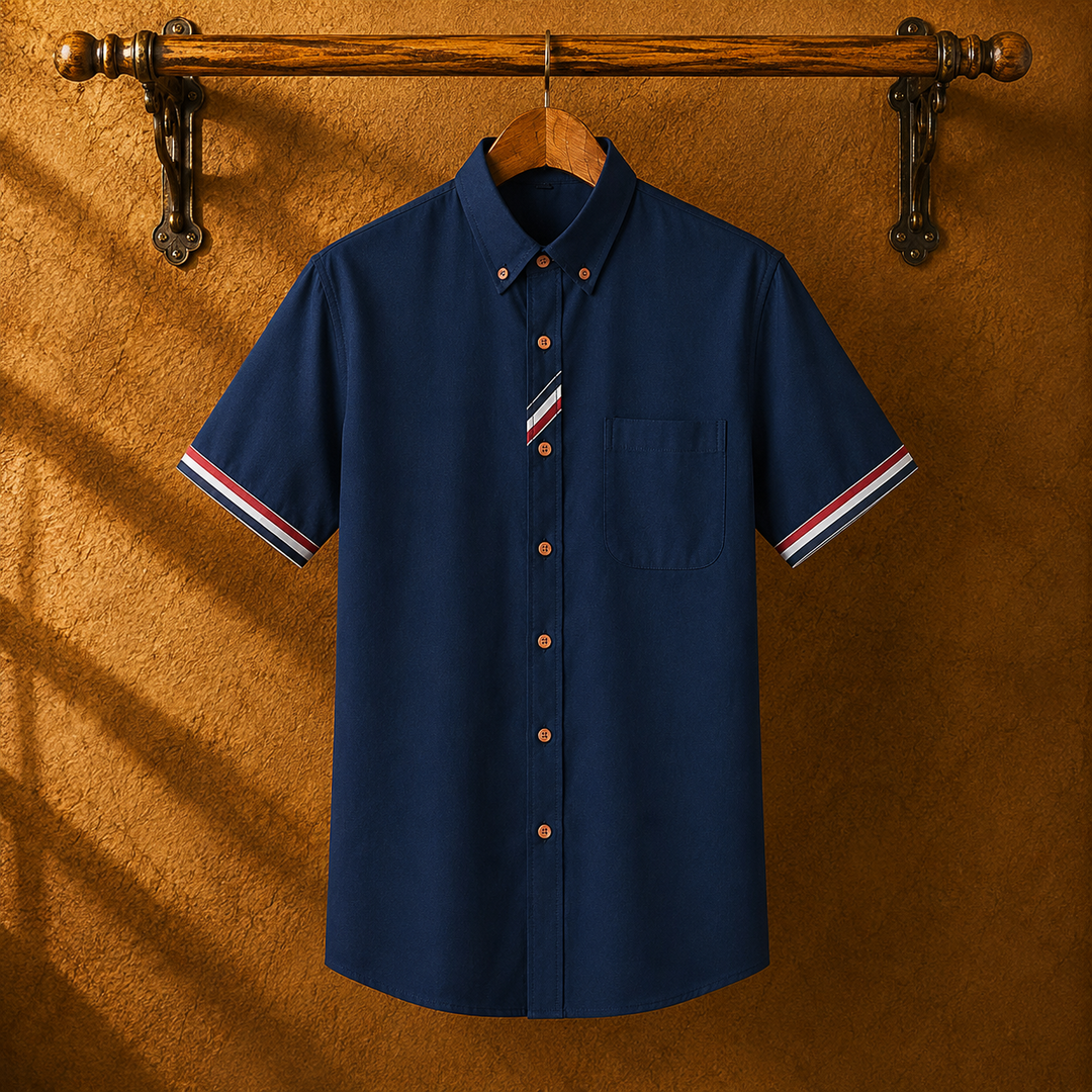 Men's Short Sleeve Button-Down Pocket Shirt