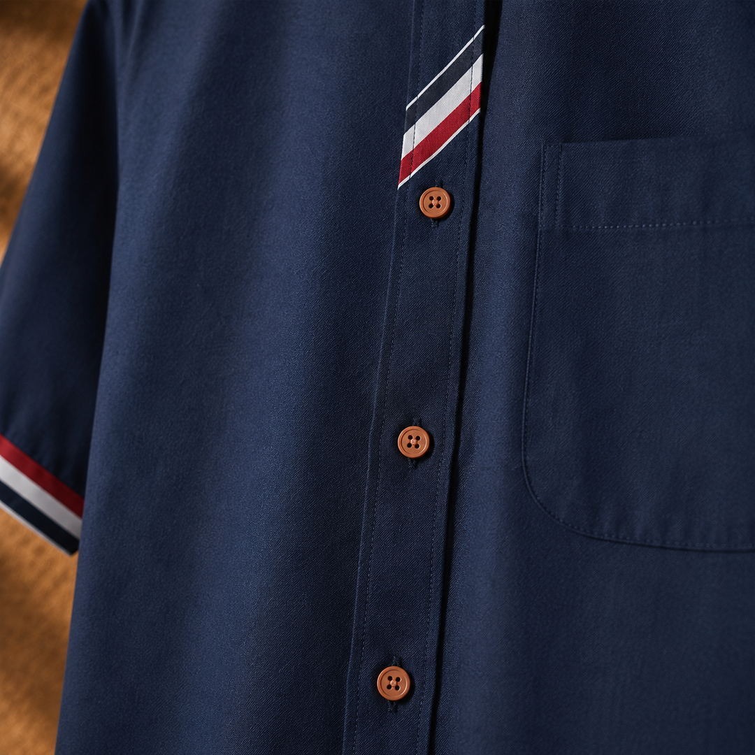 Men's Short Sleeve Button-Down Pocket Shirt