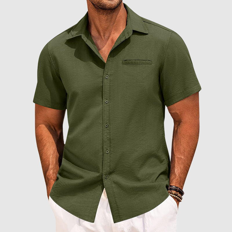 Men's Short Sleeve Button-Down Shirt