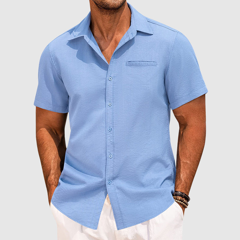 Men's Short Sleeve Button-Down Shirt