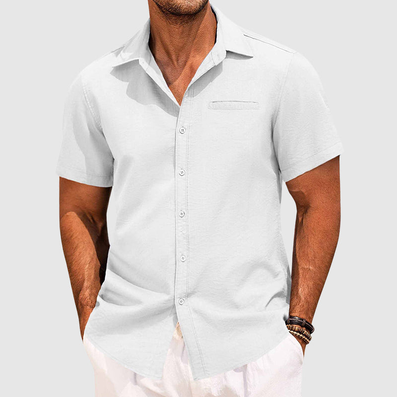 Men's Short Sleeve Button-Down Shirt