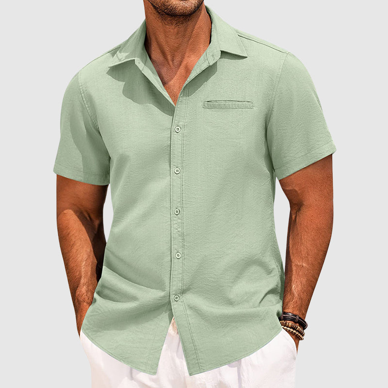Men's Short Sleeve Button-Down Shirt