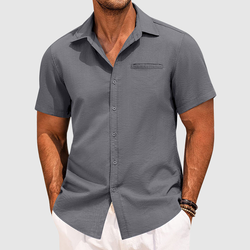 Men's Short Sleeve Button-Down Shirt