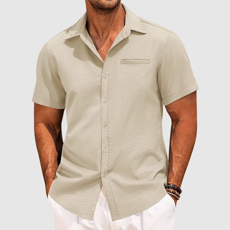 Men's Short Sleeve Button-Down Shirt