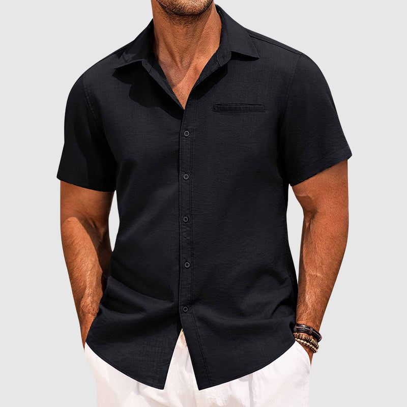 Men's Short Sleeve Button-Down Shirt