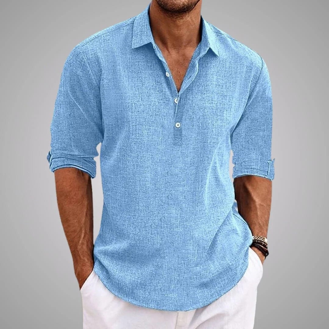 Men's Soft Cotton Blend Button-Down Shirt