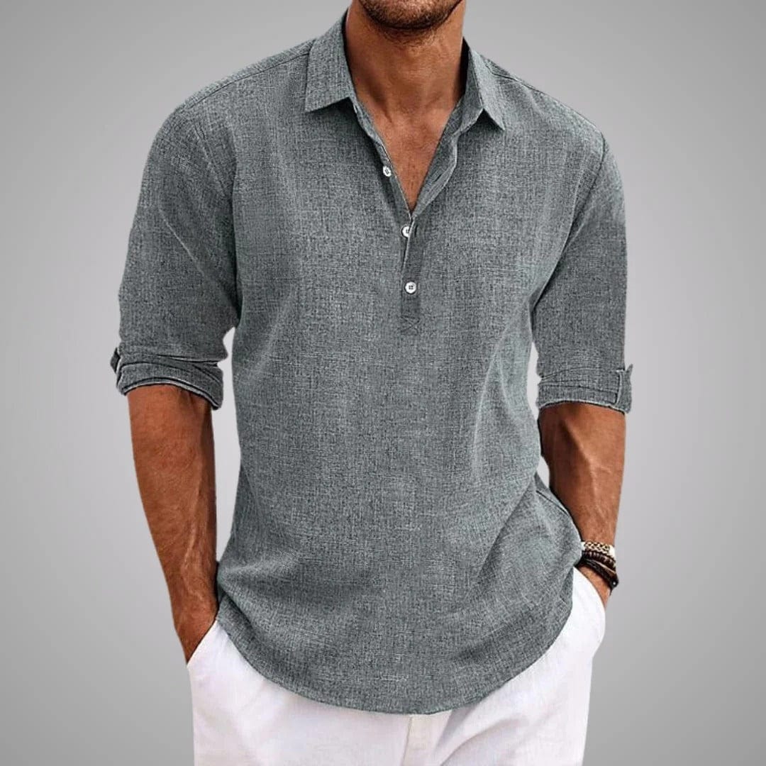 Men's Soft Cotton Blend Button-Down Shirt