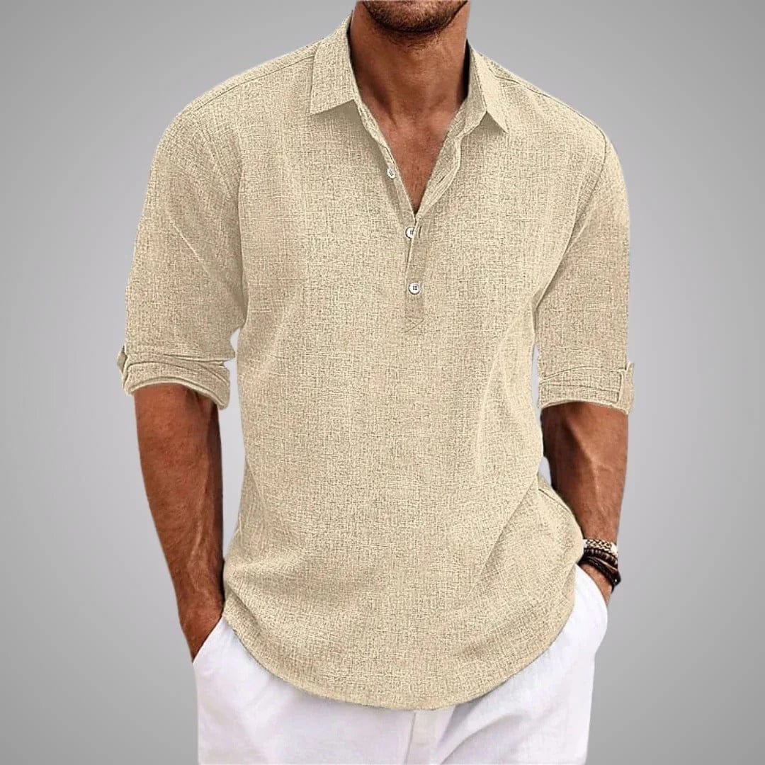 Men's Soft Cotton Blend Button-Down Shirt