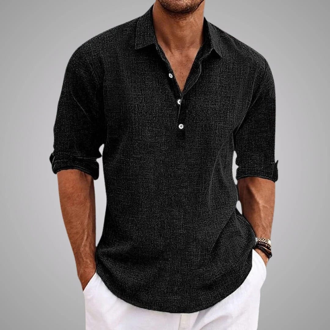 Men's Soft Cotton Blend Button-Down Shirt