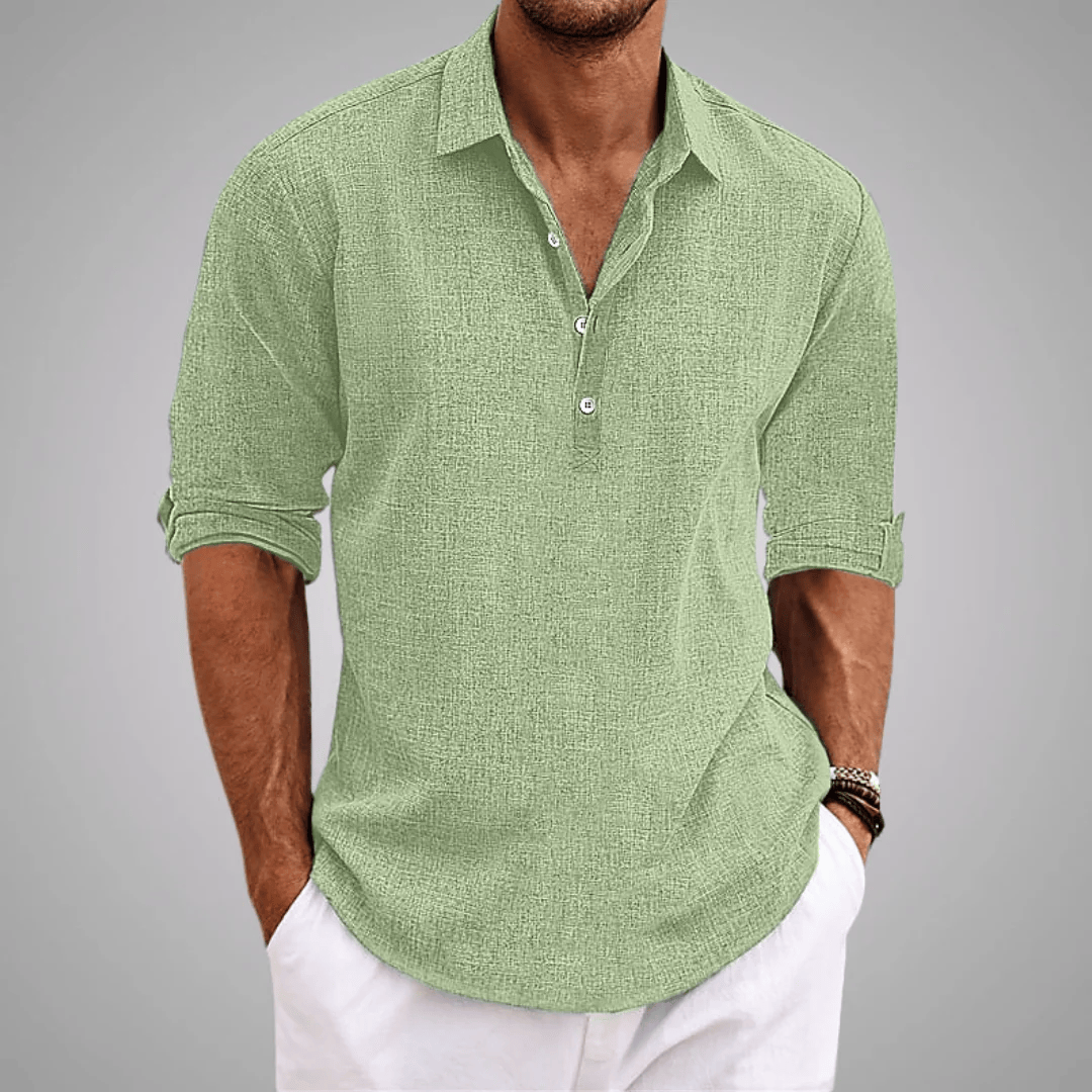 Men's Soft Cotton Blend Button-Down Shirt