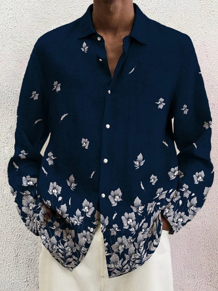 Men's Soft Cotton Linen Button-Down Shirt