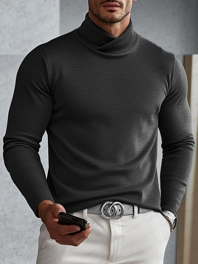 Men's Soft Cross Turtleneck Undershirt