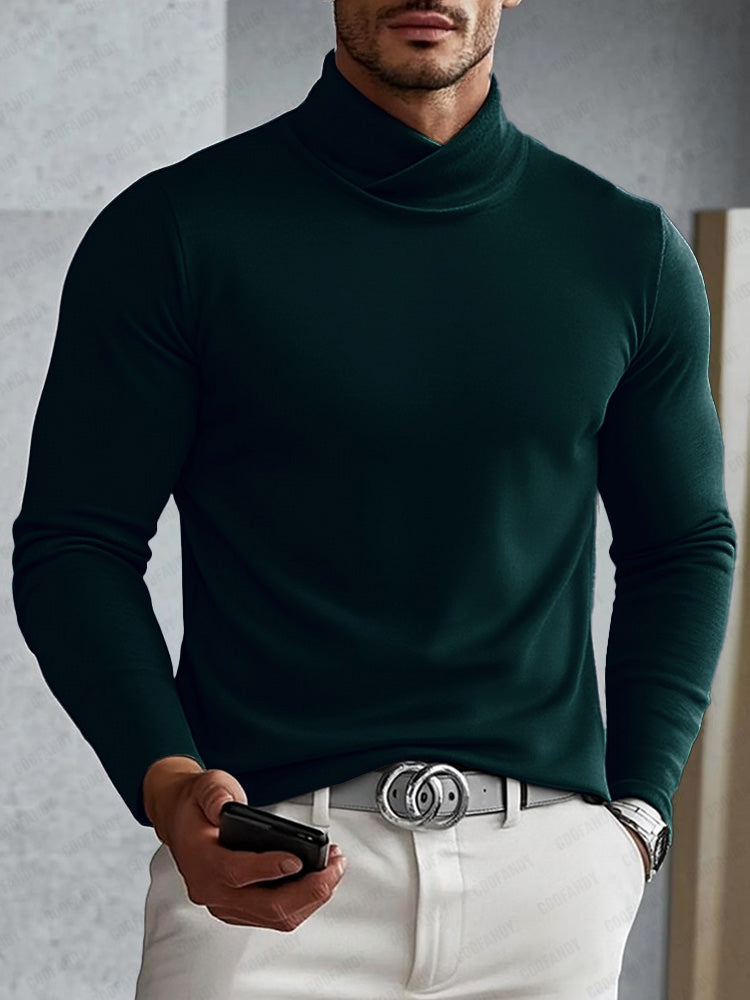 Men's Soft Cross Turtleneck Undershirt
