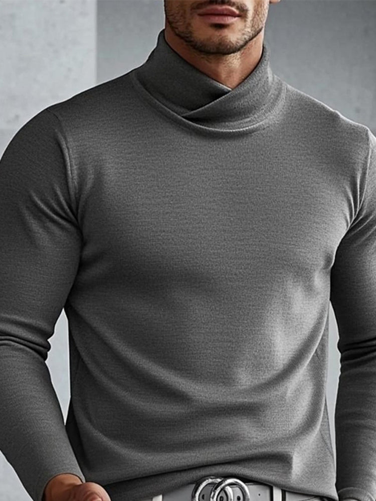 Men's Soft Cross Turtleneck Undershirt