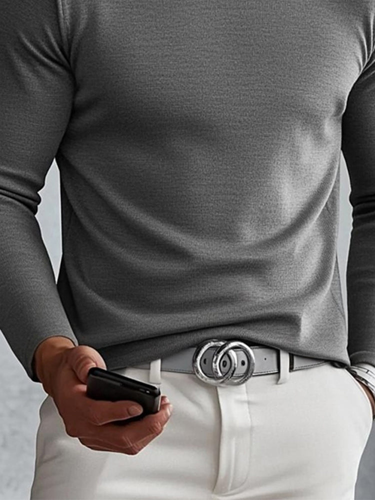 Men's Soft Cross Turtleneck Undershirt
