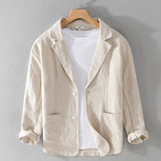 Men's Soft Linen Relaxed Fit Jacket