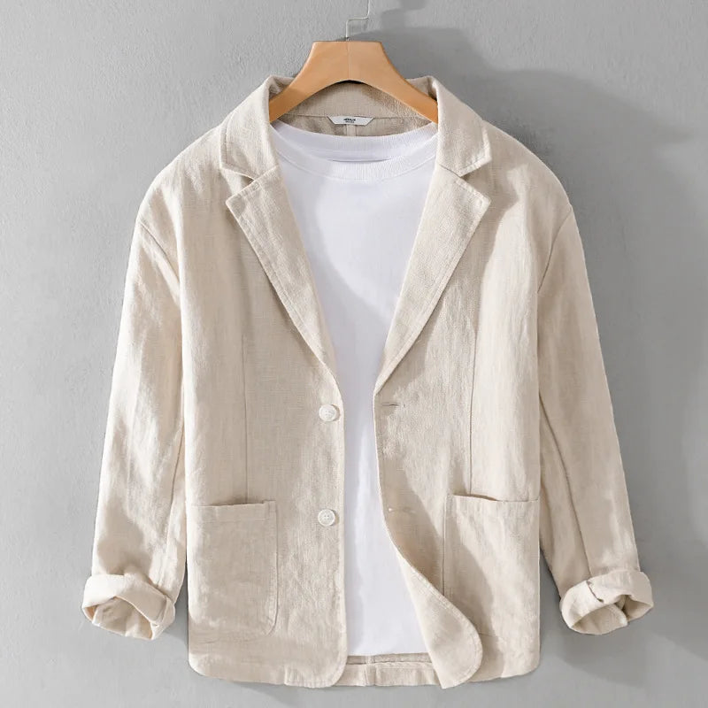 Men's Soft Linen Relaxed Fit Jacket