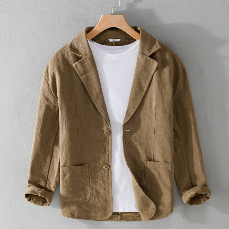 Men's Soft Linen Relaxed Fit Jacket